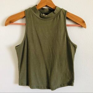 Bozzolo Olive Green Sleeveless Top